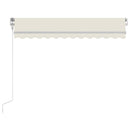 vidaXL krémszínű automata szélérzékelős és LED-es napellenző 300x250cm