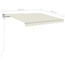 vidaXL krémszínű automata szélérzékelős és LED-es napellenző 300x250cm