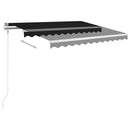 vidaXL antracitszürke szélérzékelős és LED-es napellenző 300 x 250 cm