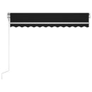 vidaXL antracitszürke szélérzékelős és LED-es napellenző 300 x 250 cm