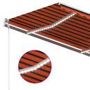 vidaXL narancssárga-barna szélérzékelős és LED-es napellenző 300x250cm