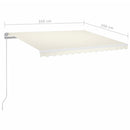 vidaXL krémszínű kézzel kihúzható napellenző 350 x 250 cm
