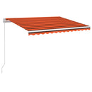 vidaXL narancssárga és barna kézzel kihúzható napellenző 350 x 250 cm