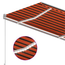 vidaXL narancssárga és barna kézzel kihúzható napellenző 350 x 250 cm