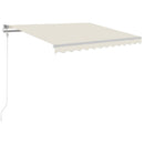 vidaXL krémszínű automata szélérzékelős és LED-es napellenző 350x250cm