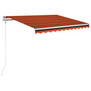 vidaXL narancssárga-barna szélérzékelős és LED-es napellenző 350x250cm
