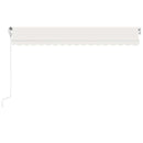 vidaXL krémszínű automata szélérzékelős és LED-es napellenző 400x300cm