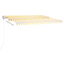 vidaXL sárga-fehér szélérzékelős és LED-es napellenző 400x300 cm