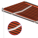 vidaXL narancssárga-barna szélérzékelős és LED-es napellenző 400x300cm