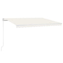 vidaXL krémszínű automata szélérzékelős és LED-es napellenző 450x300cm