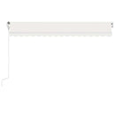 vidaXL krémszínű automata szélérzékelős és LED-es napellenző 450x300cm