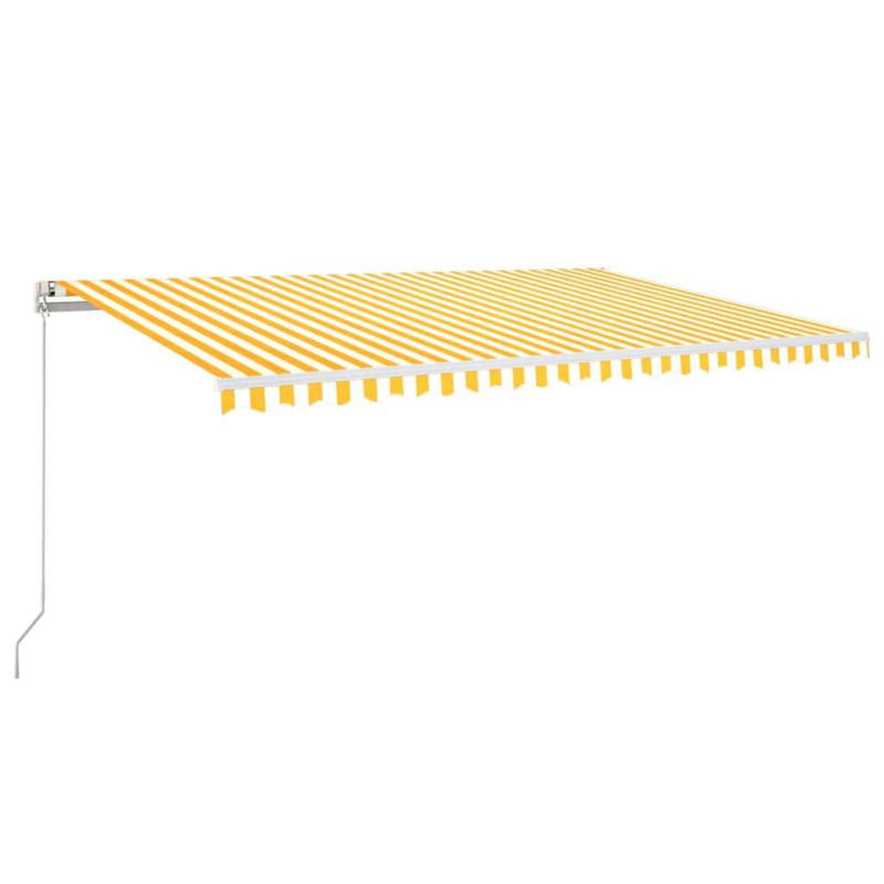 vidaXL sárga és fehér automata napellenző 500x300 cm