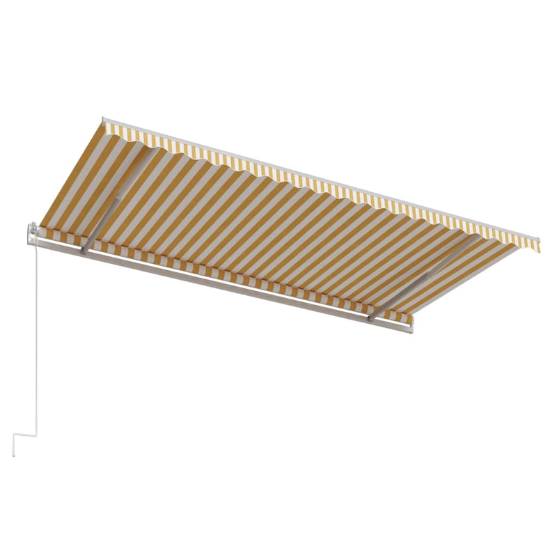 vidaXL sárga és fehér automata napellenző 500x300 cm