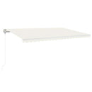 vidaXL krémszínű automata szélérzékelős és LED-es napellenző 500x300cm