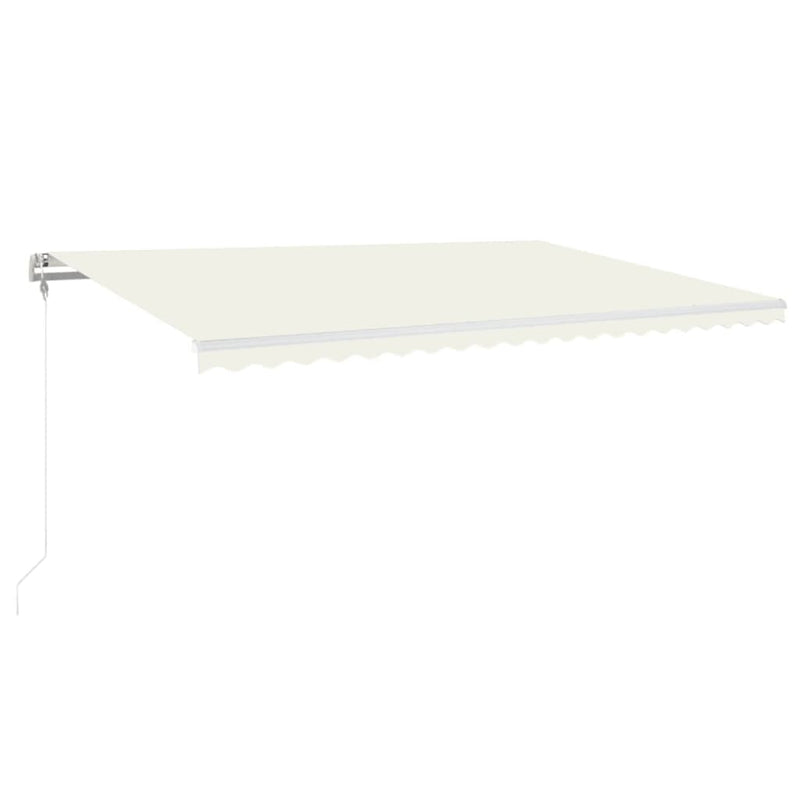 vidaXL krémszínű automata szélérzékelős és LED-es napellenző 500x300cm