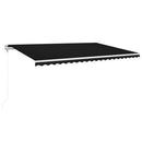 vidaXL antracitszürke szélérzékelős és LED-es napellenző 500x300 cm