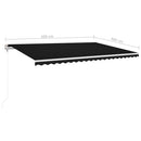 vidaXL antracitszürke szélérzékelős és LED-es napellenző 500x300 cm