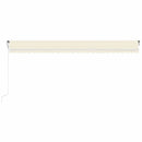 vidaXL krémszínű automata szélérzékelős és LED-es napellenző 600x300cm