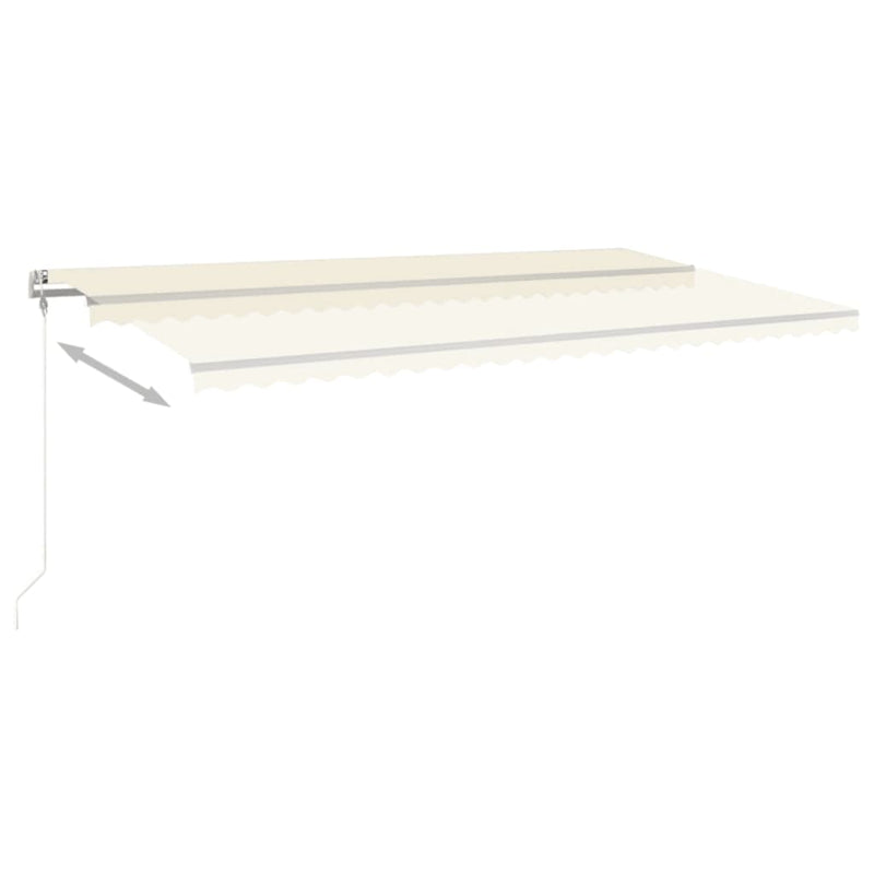 vidaXL krémszínű automata szélérzékelős és LED-es napellenző 600x300cm