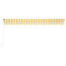 vidaXL sárga-fehér szélérzékelős és LED-es napellenző 600x300 cm