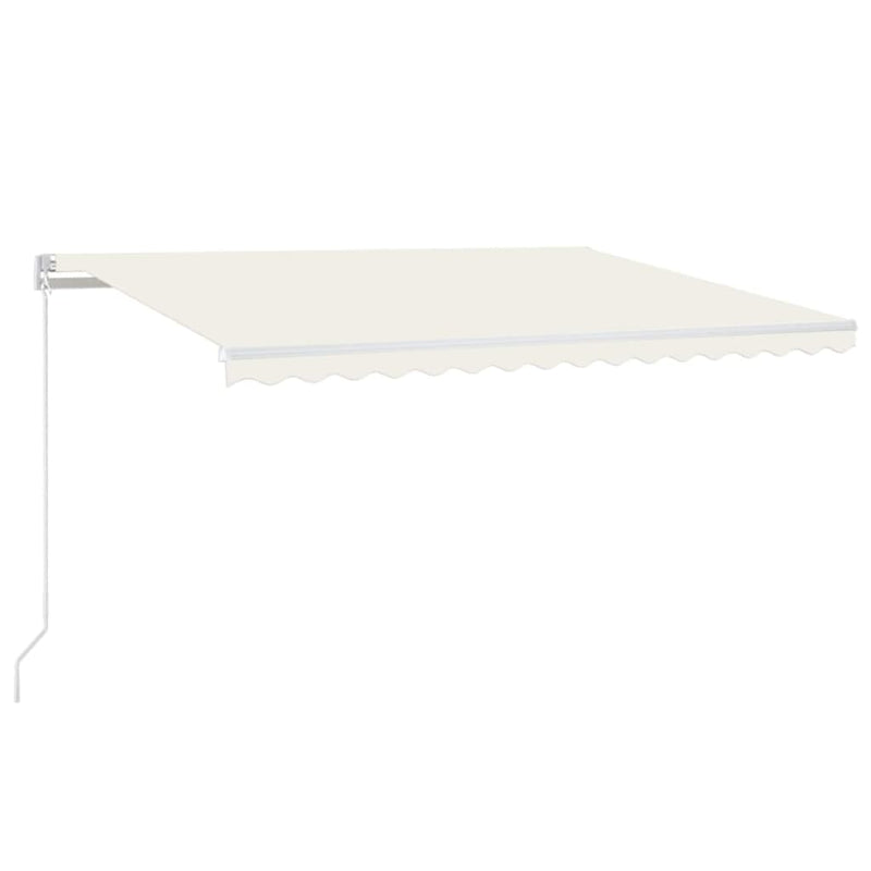 vidaXL krémszínű kézzel kihúzható napellenző 400 x 350 cm
