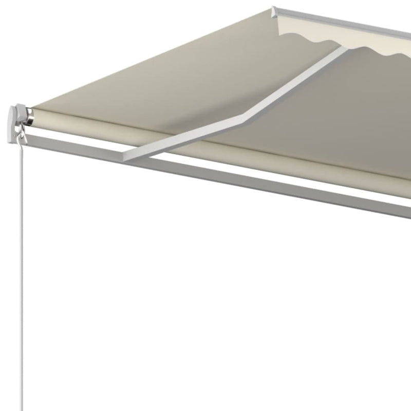 vidaXL krémszínű kézzel kihúzható napellenző 400 x 350 cm