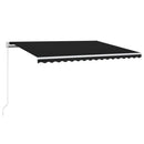 vidaXL antracitszürke kézzel kihúzható napellenző 400 x 350 cm