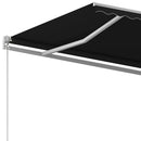 vidaXL antracitszürke kézzel kihúzható napellenző 400 x 350 cm