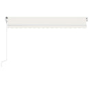 vidaXL krémszínű automata szélérzékelős és LED-es napellenző 400x350cm