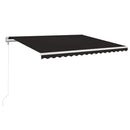 vidaXL antracitszürke szélérzékelős és LED-es napellenző 400x350 cm