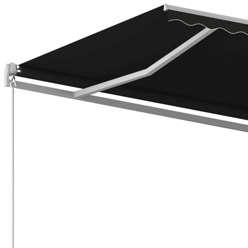 vidaXL antracitszürke kézzel kihúzható napellenző 450 x 350 cm
