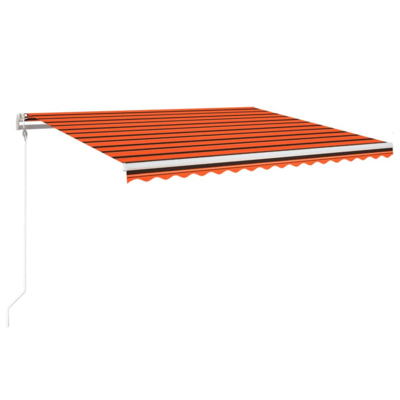 vidaXL narancssárga és barna automata napellenző 450 x 350 cm