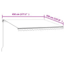 vidaXL narancssárga és barna automata napellenző 450 x 350 cm