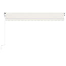 vidaXL krémszínű automata szélérzékelős és LED-es napellenző 450x350cm