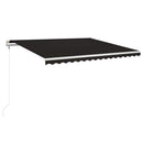 vidaXL antracitszürke szélérzékelős és LED-es napellenző 450 x 350 cm