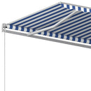 vidaXL kék és fehér kézzel kihúzható napellenző 500 x 350 cm