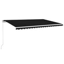 vidaXL antracitszürke kézzel kihúzható napellenző 500 x 350 cm