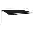 vidaXL antracitszürke kézzel kihúzható napellenző 500 x 350 cm