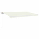 vidaXL krémszínű automata szélérzékelős és LED-es napellenző 500x350cm