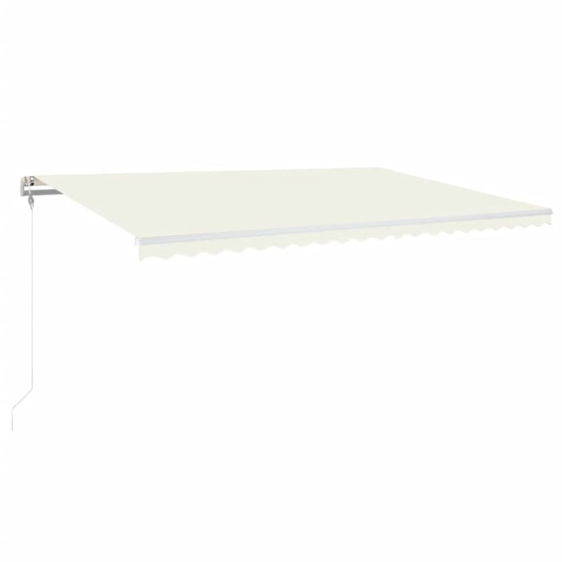 vidaXL krémszínű automata szélérzékelős és LED-es napellenző 500x350cm