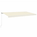 vidaXL krémszínű kézzel kihúzható LED-es napellenző 600 x 350 cm