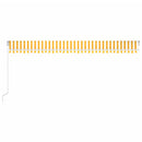 vidaXL sárga és fehér kézzel kihúzható LED-es napellenző 600 x 350 cm