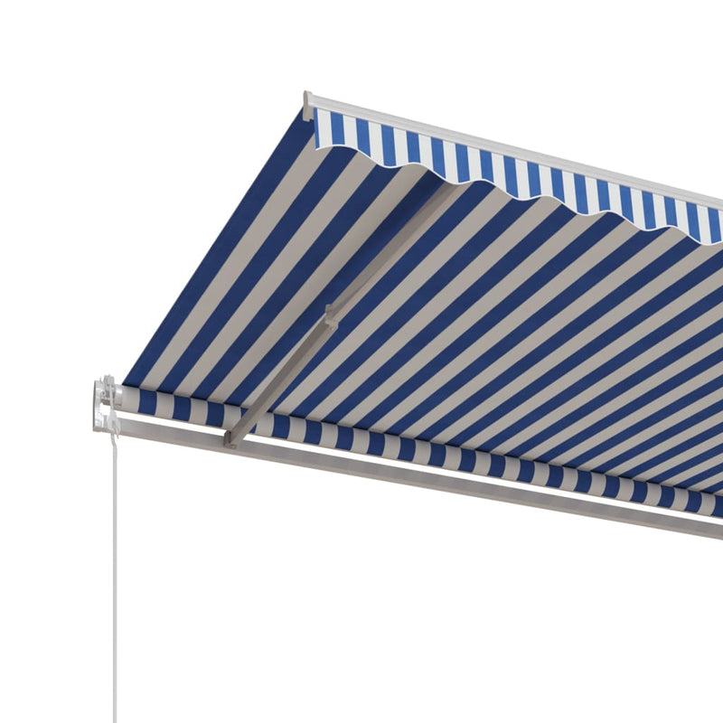 vidaXL kék és fehér automata napellenző 600 x 350 cm
