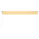 vidaXL sárga és fehér automata napellenző 600 x 350 cm