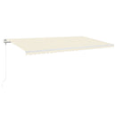 vidaXL krémszínű automata szélérzékelős és LED-es napellenző 600x350cm