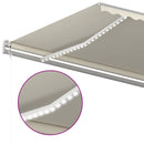 vidaXL krémszínű automata szélérzékelős és LED-es napellenző 600x350cm