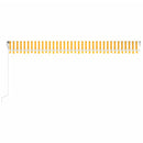 vidaXL sárga-fehér szélérzékelős és LED-es napellenző 600 x 350 cm