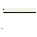 vidaXL krémszínű kézzel kihúzható napellenző 350 x 250 cm