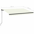 vidaXL krémszínű kézzel kihúzható napellenző 350 x 250 cm