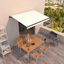 vidaXL krémszínű kézzel kihúzható napellenző 350 x 250 cm